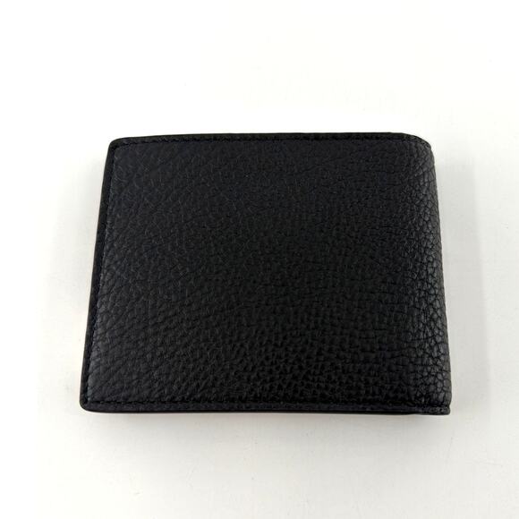 Burberry Men's Black Hipfold Granny Leatherv B-cut Bi-fold Wallet One Size - Picture 6 of 9